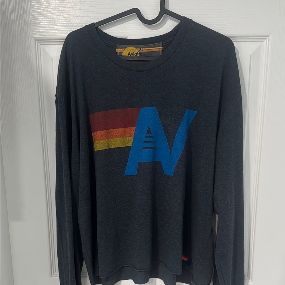 Aviator nation Women’s boyfriend tee Gray Graphic Shirt